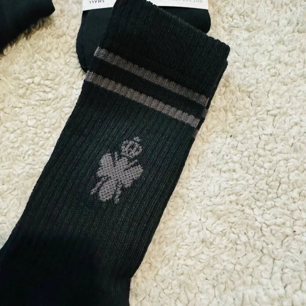 Bombas calf socks size small black honeycomb arch support stay up 3 pack‎ new